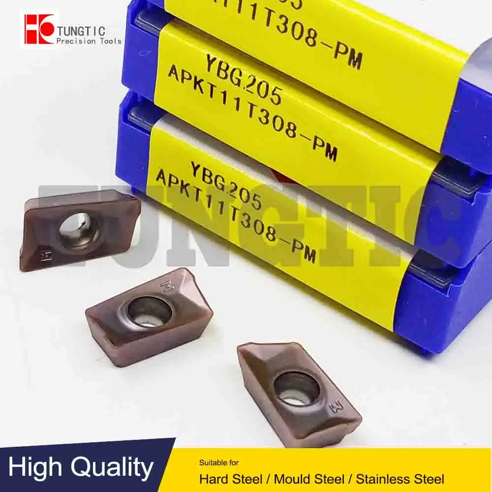 

APKT11T308-PM YBG205 YBG102 YBM351 YBC302 APKT 11T308 PM Фреза со сменными пластинами Токарные вставки Инструменты Обработка металла