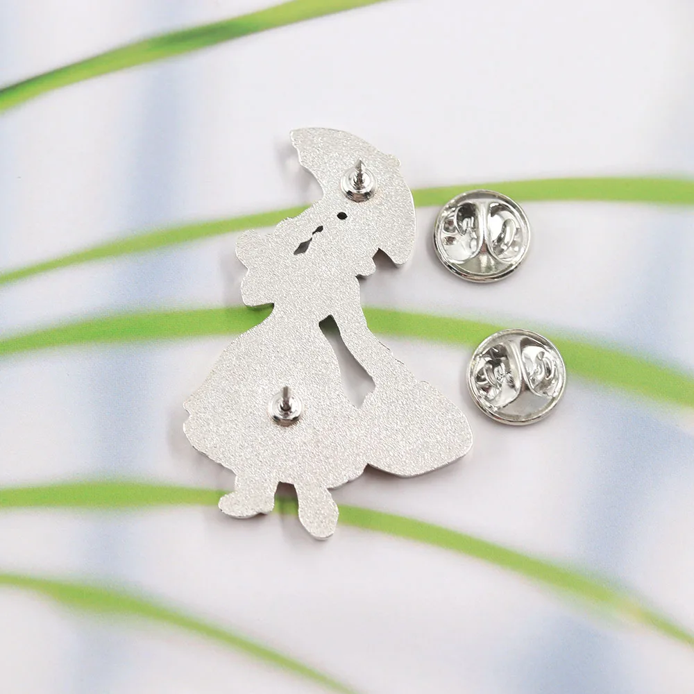 Mary Poppins Emaille-Pin Regenschirm-Silhouette Brosche Klassisches Musikfilm-Accessoire Rucksack-Jacken-Dekoration Fangeschenk – Detail 6