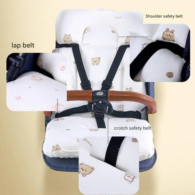 وسادة عربة أطفال Y88D، وسادة عربة أطفال، مرتبة مزدوجة الجوانب، بطانة كرسي يدفع باليدين