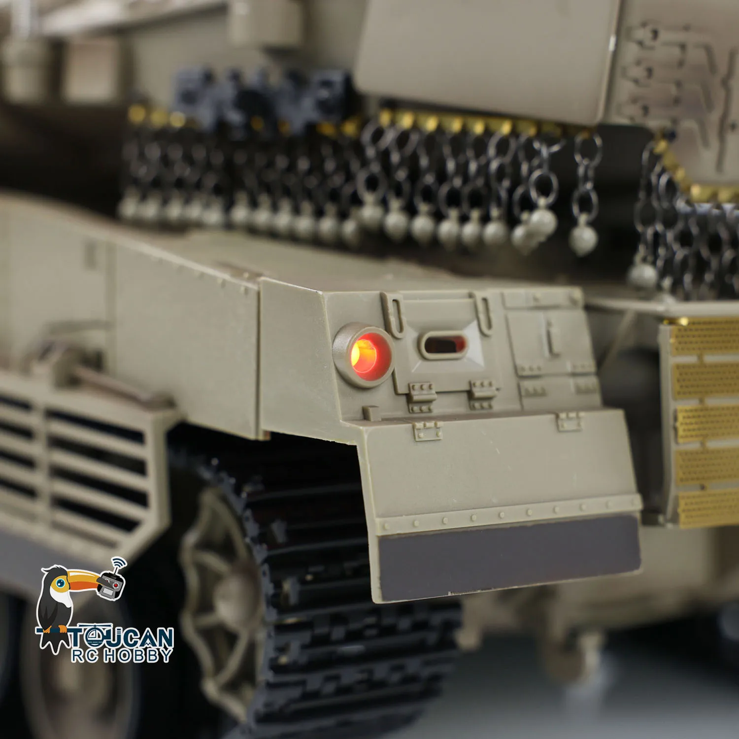 เฮงหลง 1/16 สเกล RC รถถัง IDF Merkava อินฟราเรดการต่อสู้ทหาร 3958 รีโมทคอนโทรลพลาสติกกระบอกสูบย้อนกลับกลางแจ้งของเล่น TH22634