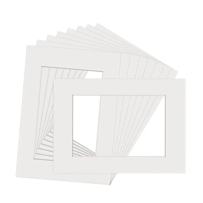 A93G A3 Mount Picture Frame Mounts 20 PCS Picture Photo Mounts Frame Mats White Photo Mounts For Picture Posters Display