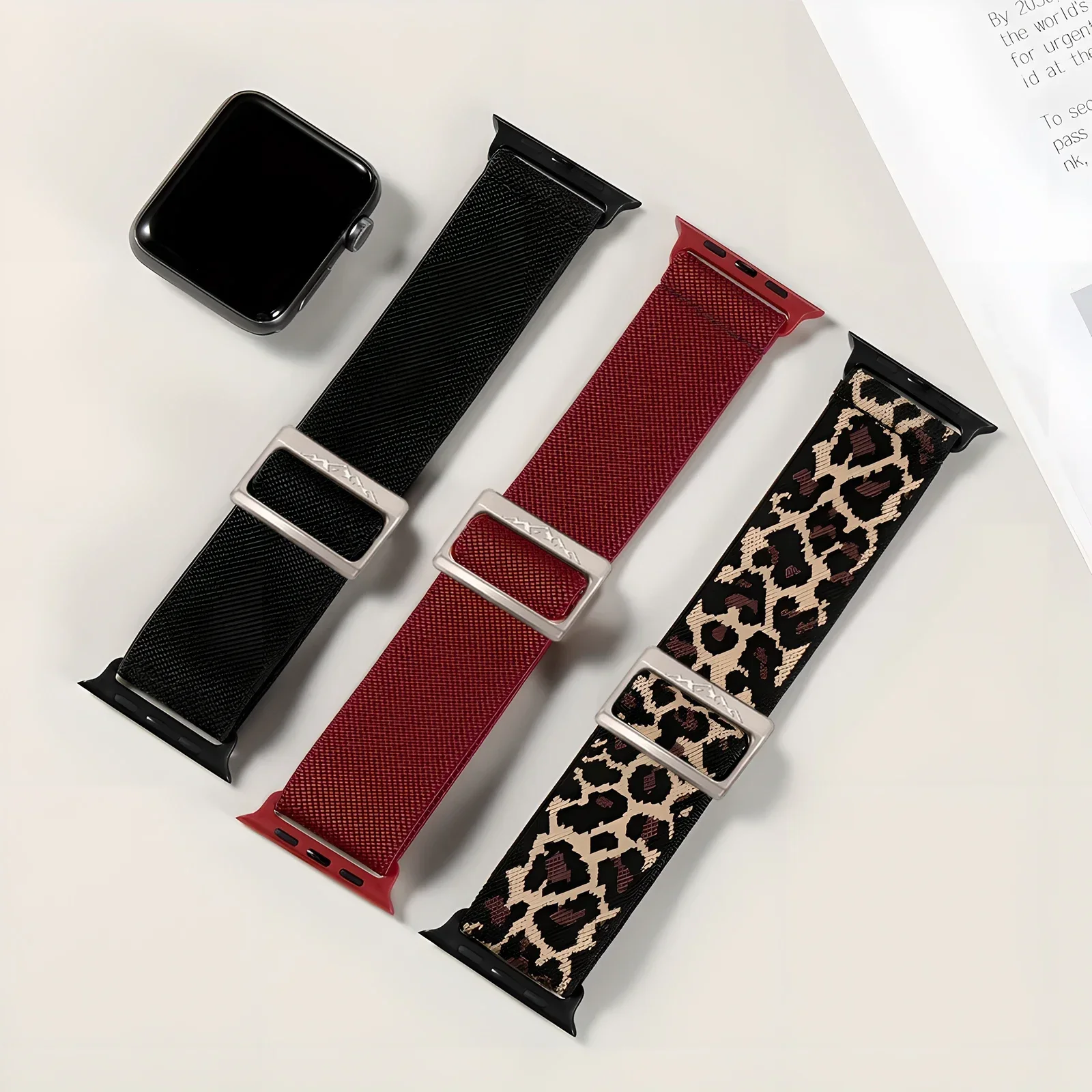 Nylon Strap for Apple Watch Ultra 3/2 Band 49mm 10 9 8 7 45mm 41 44 42 46mm Braided Elastic Bracelet for IWatch Series 11 10 9 8