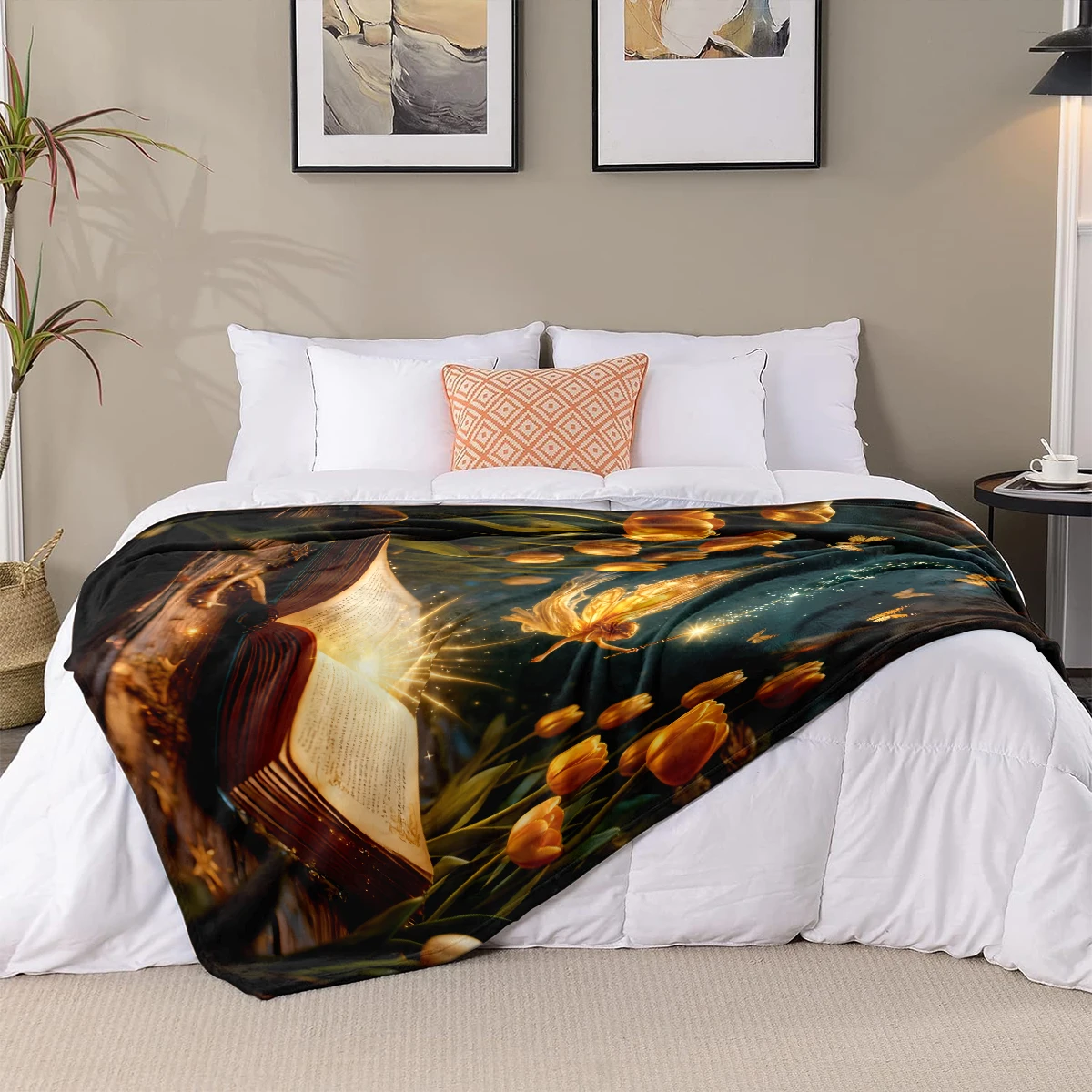 1 كتاب الحكاية الخيالية الفراشة السحرية بطانية الرياح حالمة غرفة الأطفال الديكور بطانية دافئة