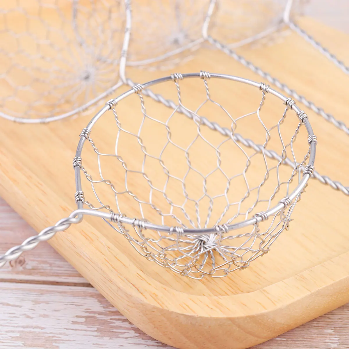 

4pcs Stainless Steel Colander Spoon Hot Pot Serving Mesh Food Strainer Heat Resistant Ergonomic Handle Kitchen Use Fine