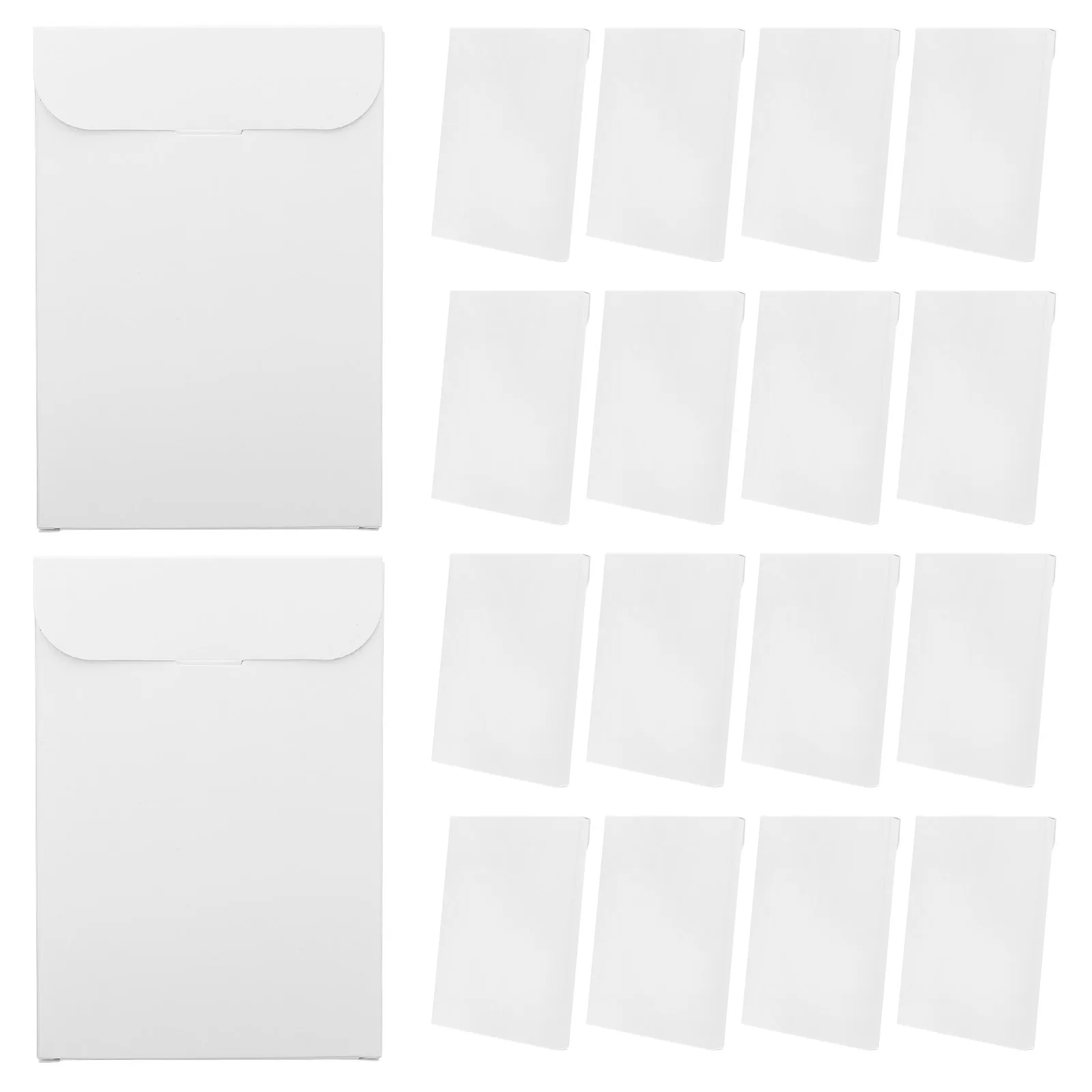 

50 Pcs Postcard Box Braunes Kraftpapier Package Craft Envelopes Paper Blank Case Greeting Holder Packaging