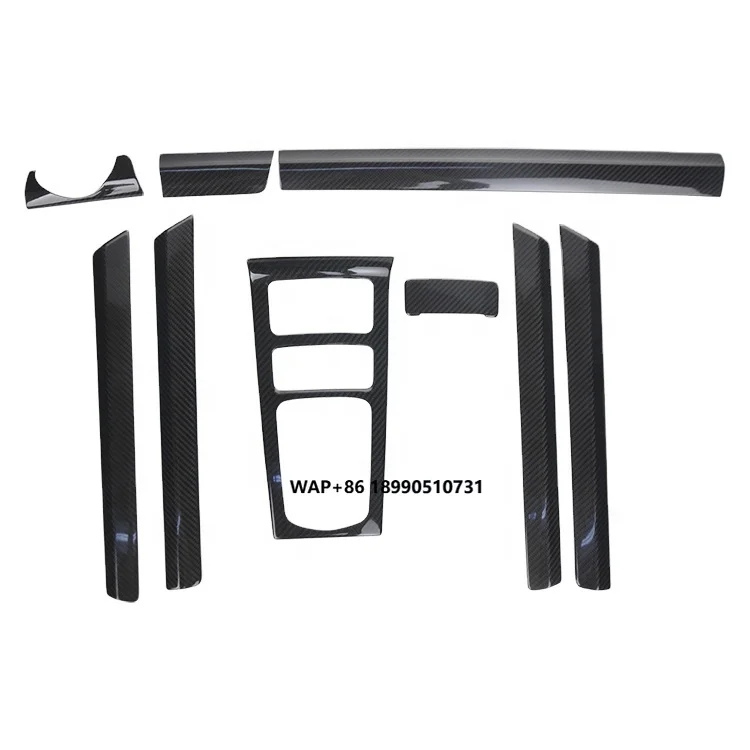 

Real Carbon Fiber Interior Trims Dashboard Panel Center Console Cover for Porsche Cayenne 2014-2017