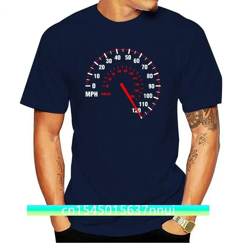 

New 2021 2021 summer style Hot sale Fashion 100% Cotton For Man Shirts Speed Fast Kmh Mph Rpm Fast Car Racer Tee Shirt