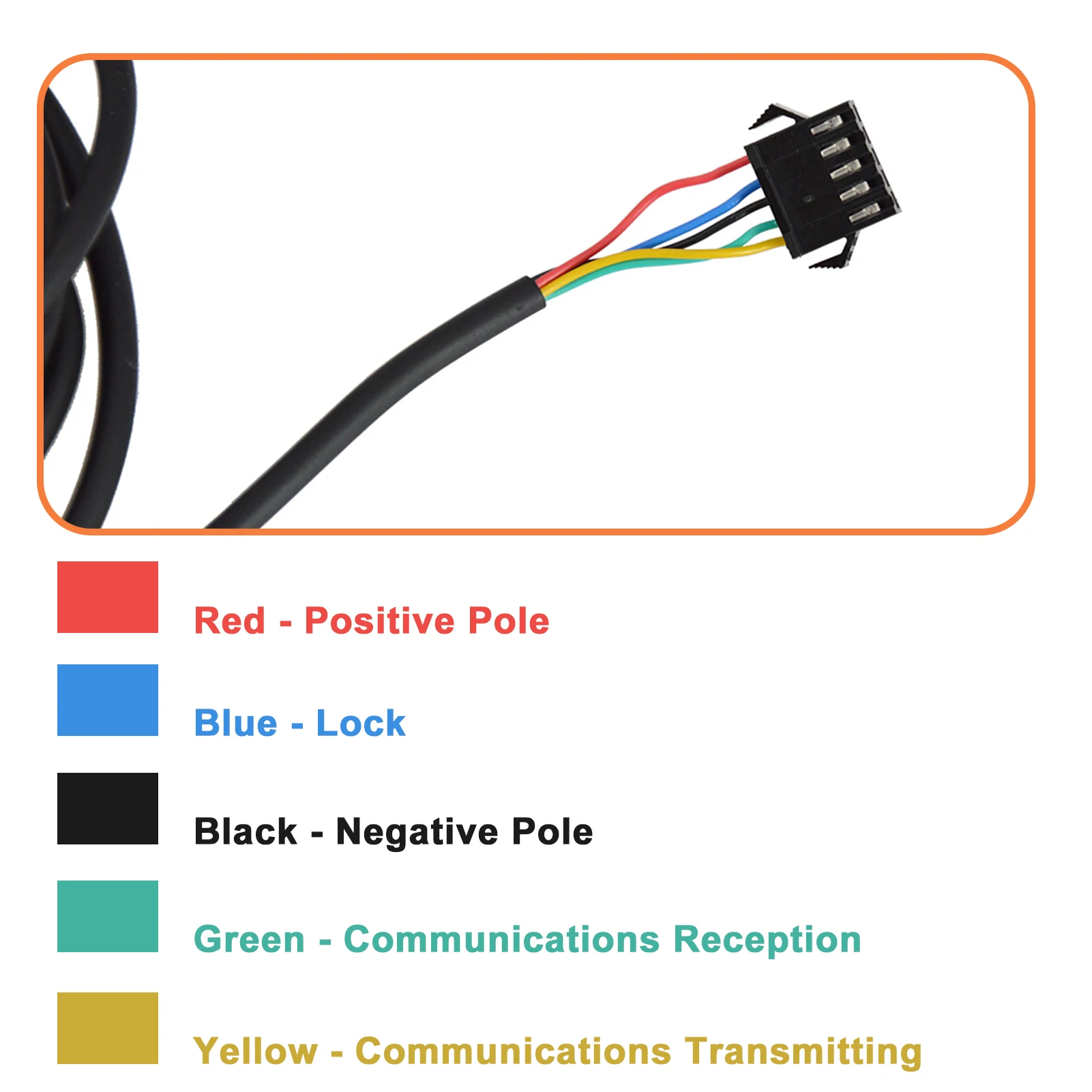 5 Pin Electric Bicycle Extension Cable 170CM Waterproof Adapter Cable Good Performance for Display to SM Ebike Accessories