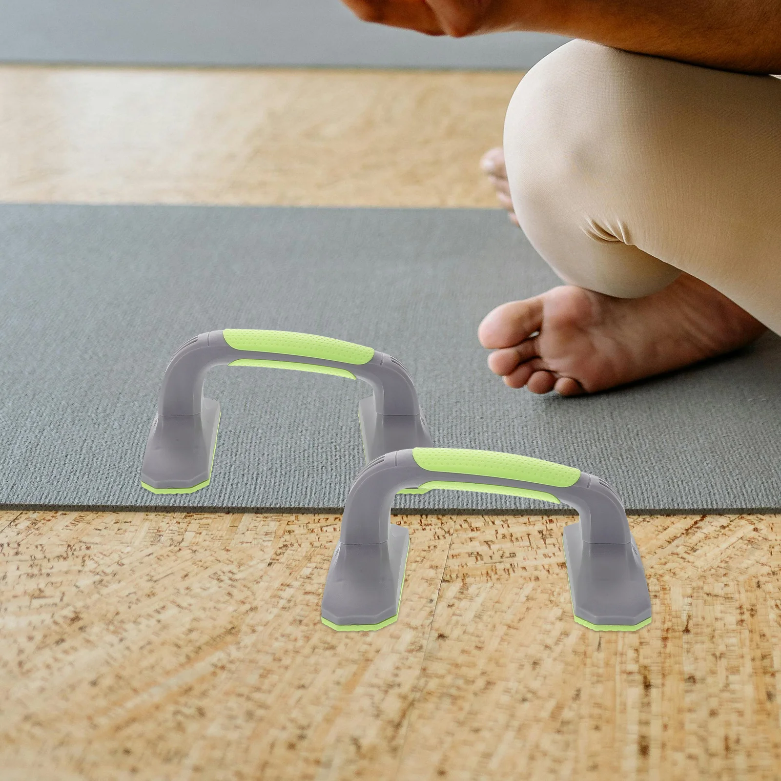 

2pcs Handles Grips For Floor Home Workout Equipment Plastic Bars for Floor Abdominal Wheel Fitness Tools