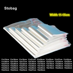 StoBag 100pcs Cellophane Self-adhesive Bag Plastic Opp Transparent Sealed Gift Jewelry Candy Chothes Packaging Clear Pouches