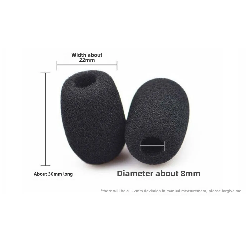 Ivinxy 10PCS Microphone Windscreen Sponge Cover Headset Mic Foam Cover Protective Cap for Gooseneck Meeting Mic Microphone cover image 4