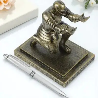 Soldier Pen Decorative Holder Unique Knight Desk Multifunctional Pencil Makeup Brush Office Home Organizer