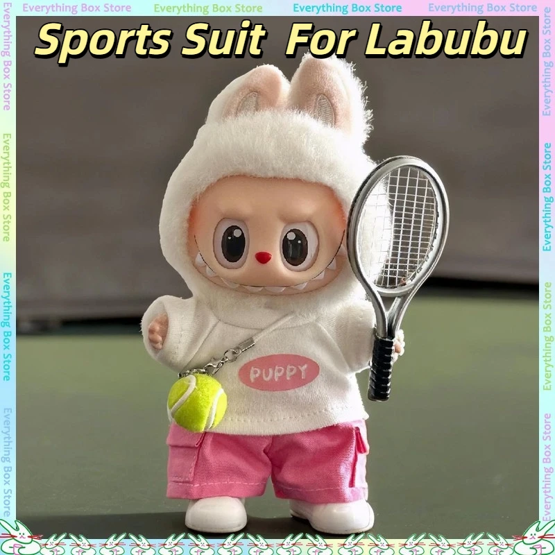

Fashionable Tennis Sportswear Set For 17cm Labubu Doll Trendy Clothing Doll Accessories Toy & Hobbies Gifts For Children