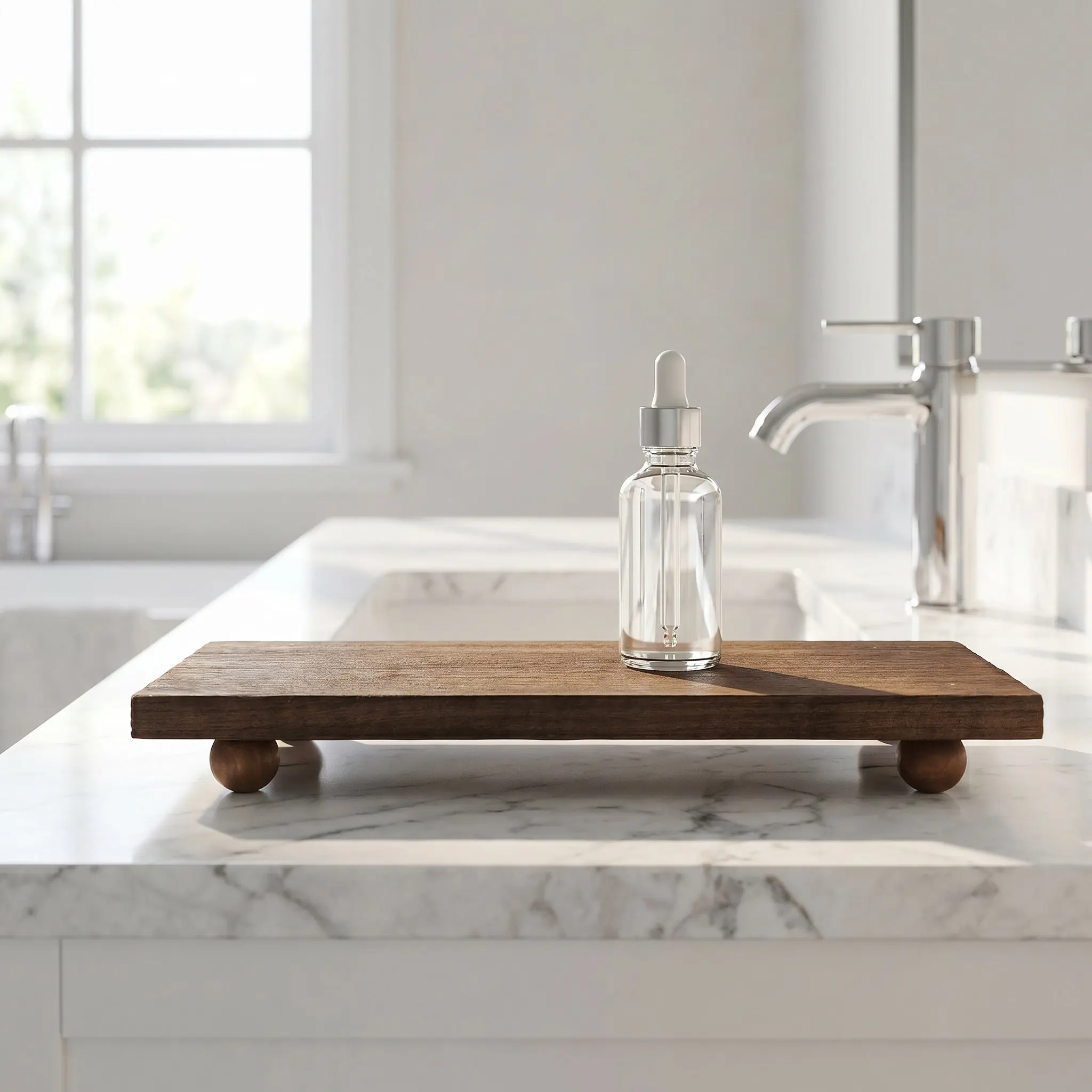 Wooden Soap Dish Base Sink Organizer Rustic Pedestal Riser Bathroom Countertop Tray Soap Dispenser Tray Wood Riser Stand