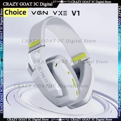 VGN-auriculares VXE V1 para videojuegos, cascos ligeros con Bluetooth 5,3/2,4g, modo Dual, con micrófono, para ordenador, para regalo, color blanco