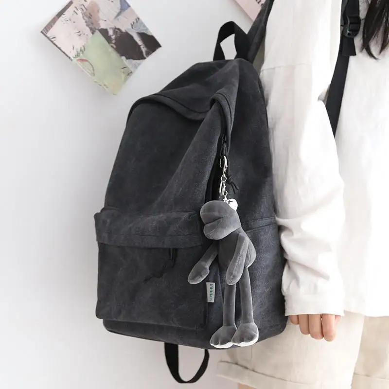 

Retro Canvas Large Capacity Backpack Unisex Middle And High School Students College Students Can Be Used as a Bookbag