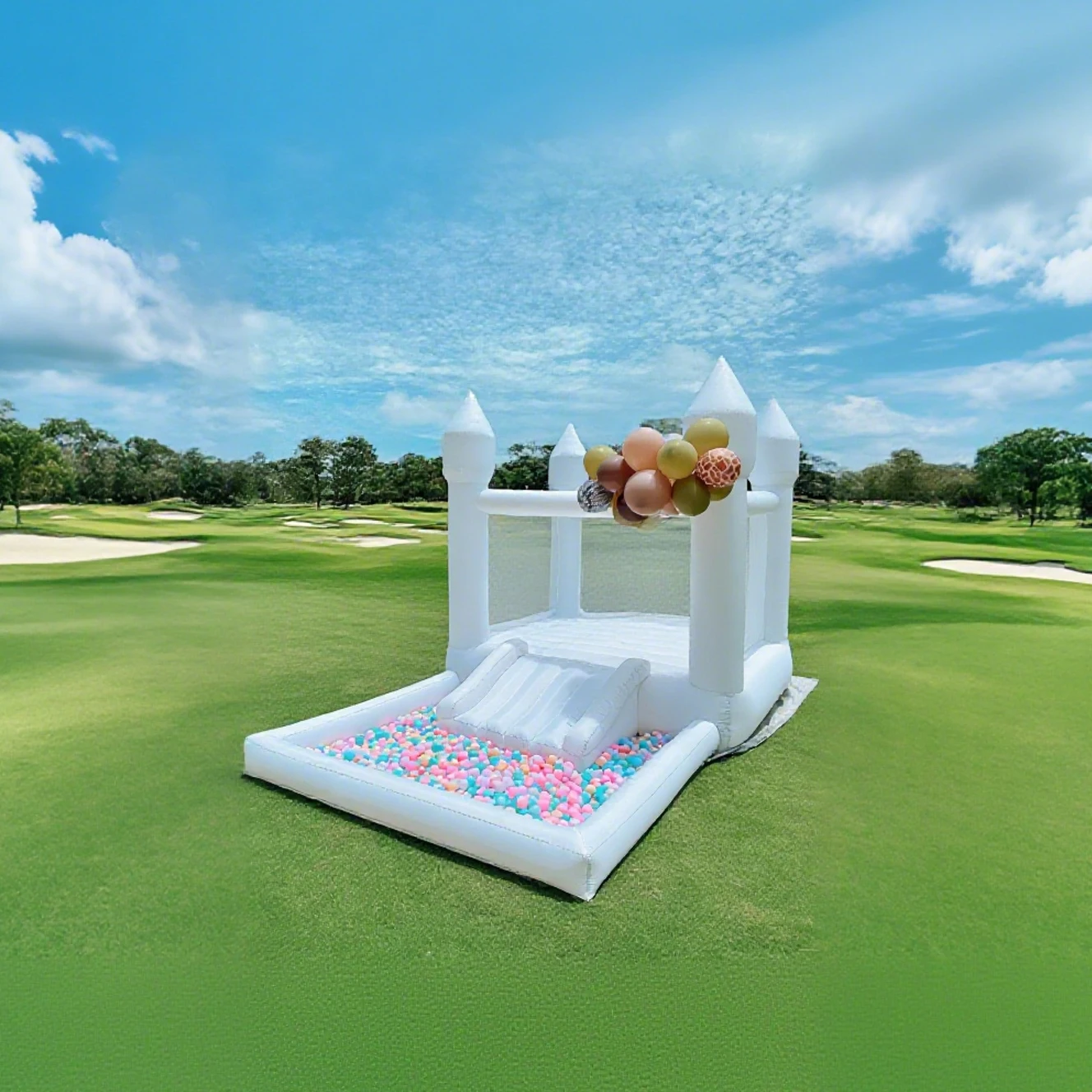 Popolare buttafuori gonfiabile per castelli, kit castello da salto per interni ed esterni con ventilatore incluso