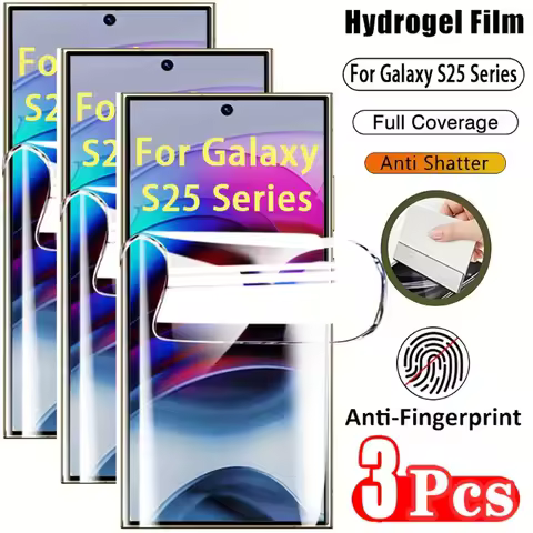 3Pcs Full Cover Hydrogel Film for Samsung Galaxy S25 Plus S23 24 25 Ultra Screen Protector for Samsung S23 S22 S21 S20 FE Film