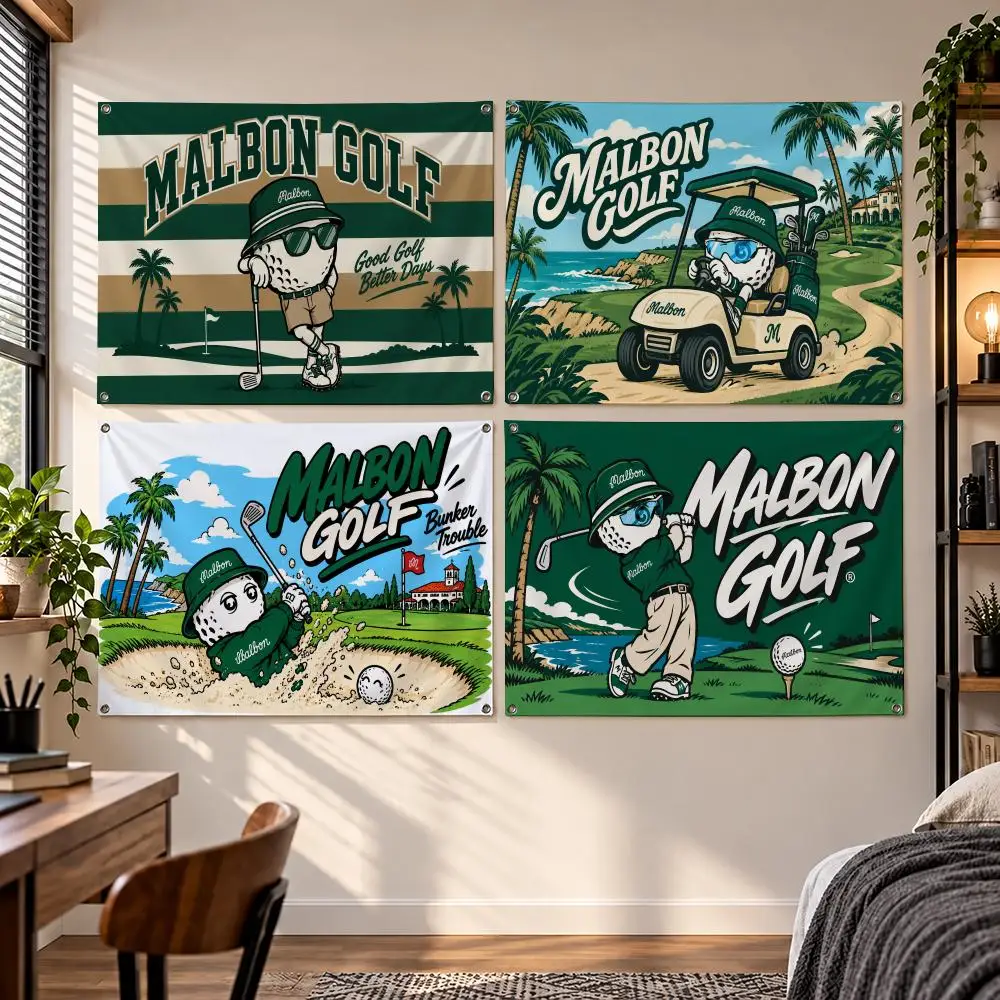 Golf Brand Malbon Golf Flags Flag Suitable For Party Club Outdoor Interior Wall Decoration Banner Fans Gift