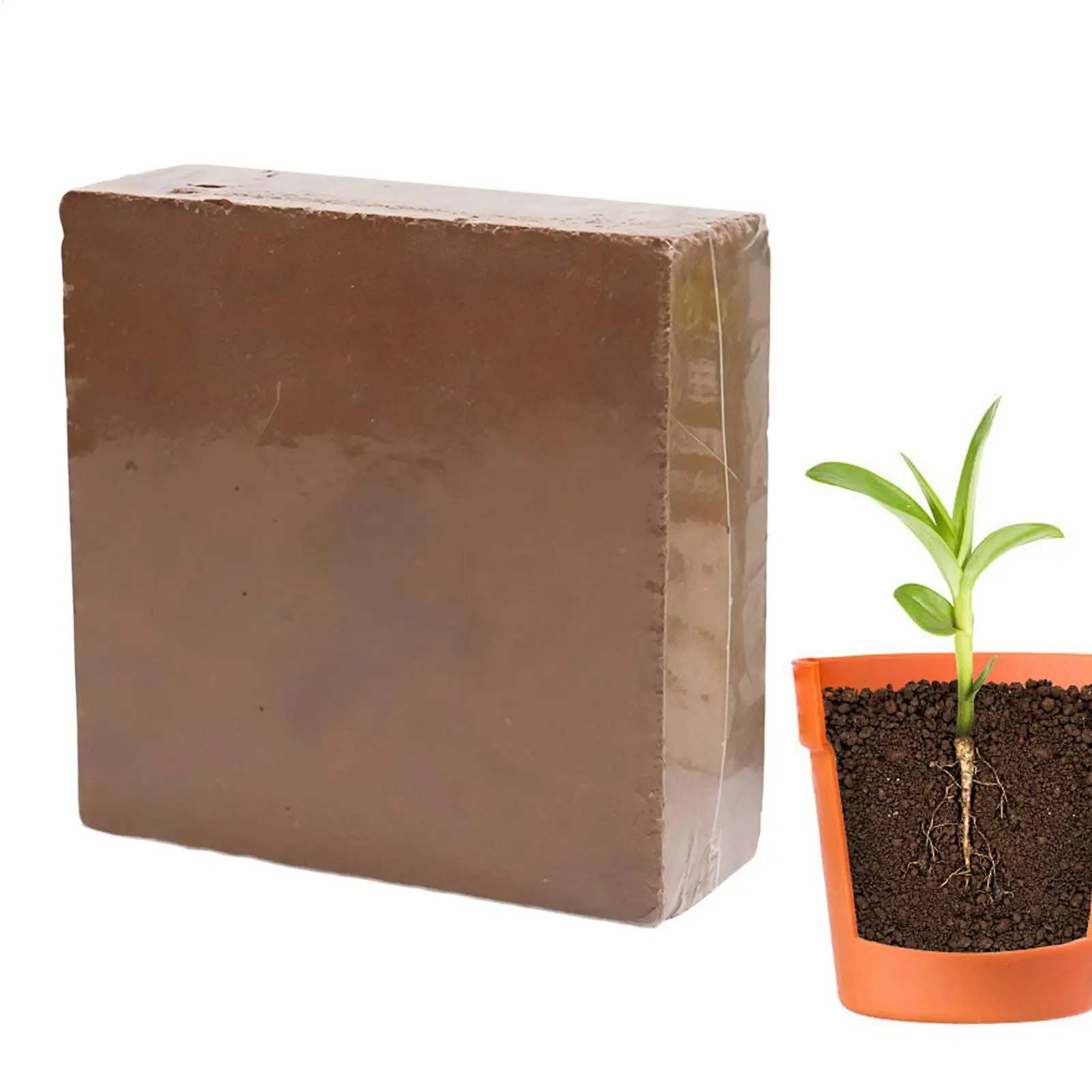 Brick Bonsai Soil 300g Natural Compressed Organic Soil High-foaming Nutrient Soil Biodegradable For Flower Vegetable Grow Plant