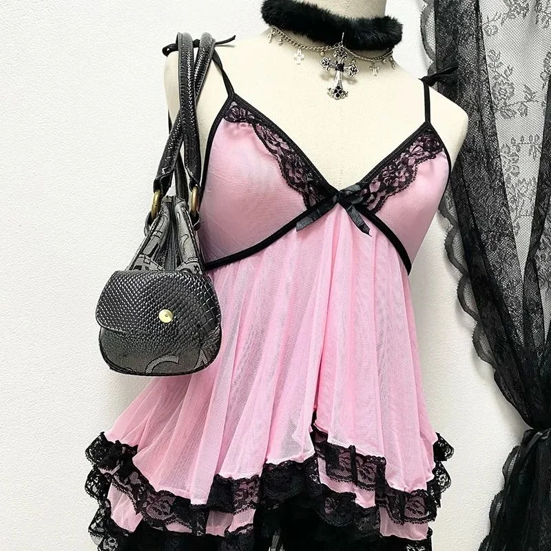 

Unique Harajuku Ro Goth Y2k Me Yarn Tank Top Women's Cleanfit Sle Polypropylene Fabric A-Line Sve Irregular ape