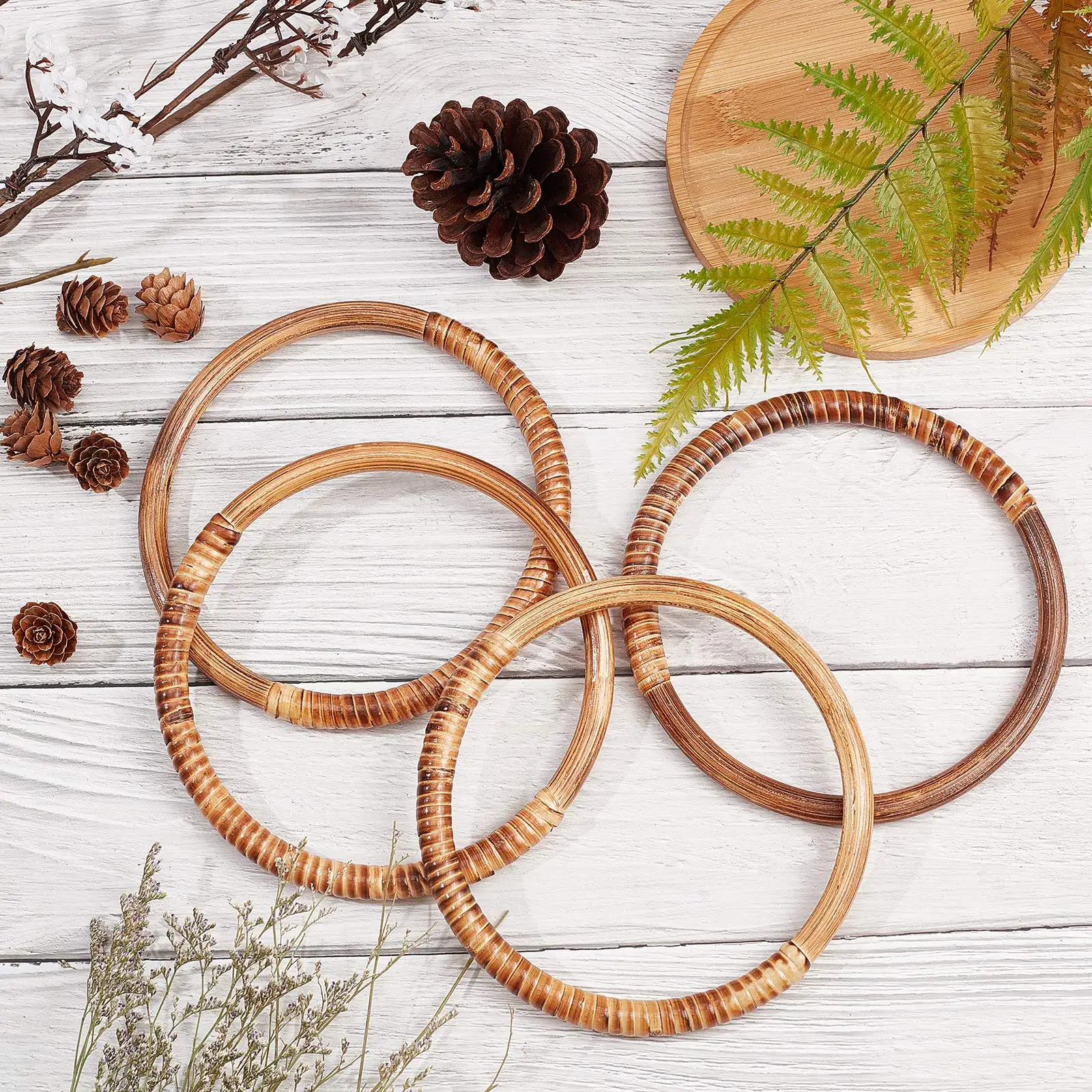 Round Bamboo Handles Suitable for Handbags And Handwoven Bags Creative Wallet Making, Wallet Production Wallet Making DIY Wallet