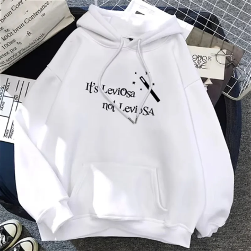 Women Hipster Streetwear Sweatshirts It\'s Leviosa Magic Hoodie Fashion Funny Sportswear Loose Oversize Clothing Soft Tops Female