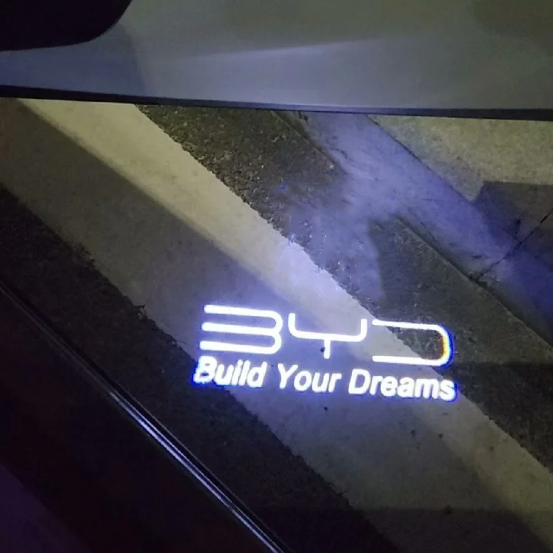 2x Car Door Projector Logo Lamp for BYD ATTO3 YUAN PLUS Projector Logo Ghost Shadow Light Car Goods Auto Decoration Accessories