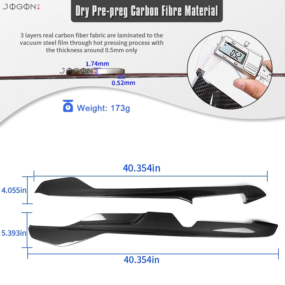 2026 For Corvette C8 Stingray 1LT 2LT 3LT Convertible Coupe HTC 100% Real Carbon Fiber Side Console Panel Trim Strips Decoration