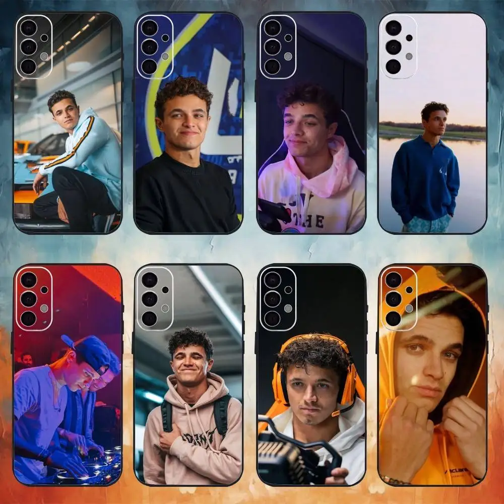 

L-Landos N-Norris Phone Case For Samsung S25,S24,S21,S22,S23,S30,Ultra,S20,Plus,Fe,Note,10,9,5G Black Cover