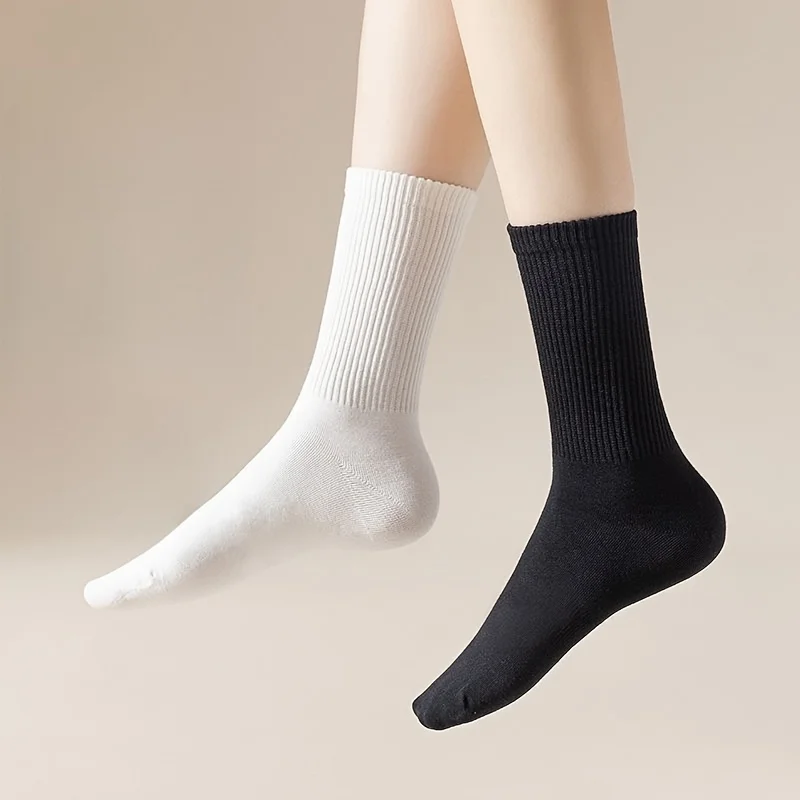 10 pares de calcetines de mujer: transpirables, paquete de 10 antiolor y longitud media informal para todas las estaciones