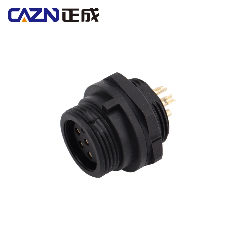 IP67 IP68 E10 Female Male Front Mount Solder Receptacle Threaded 2-12pin 5/8