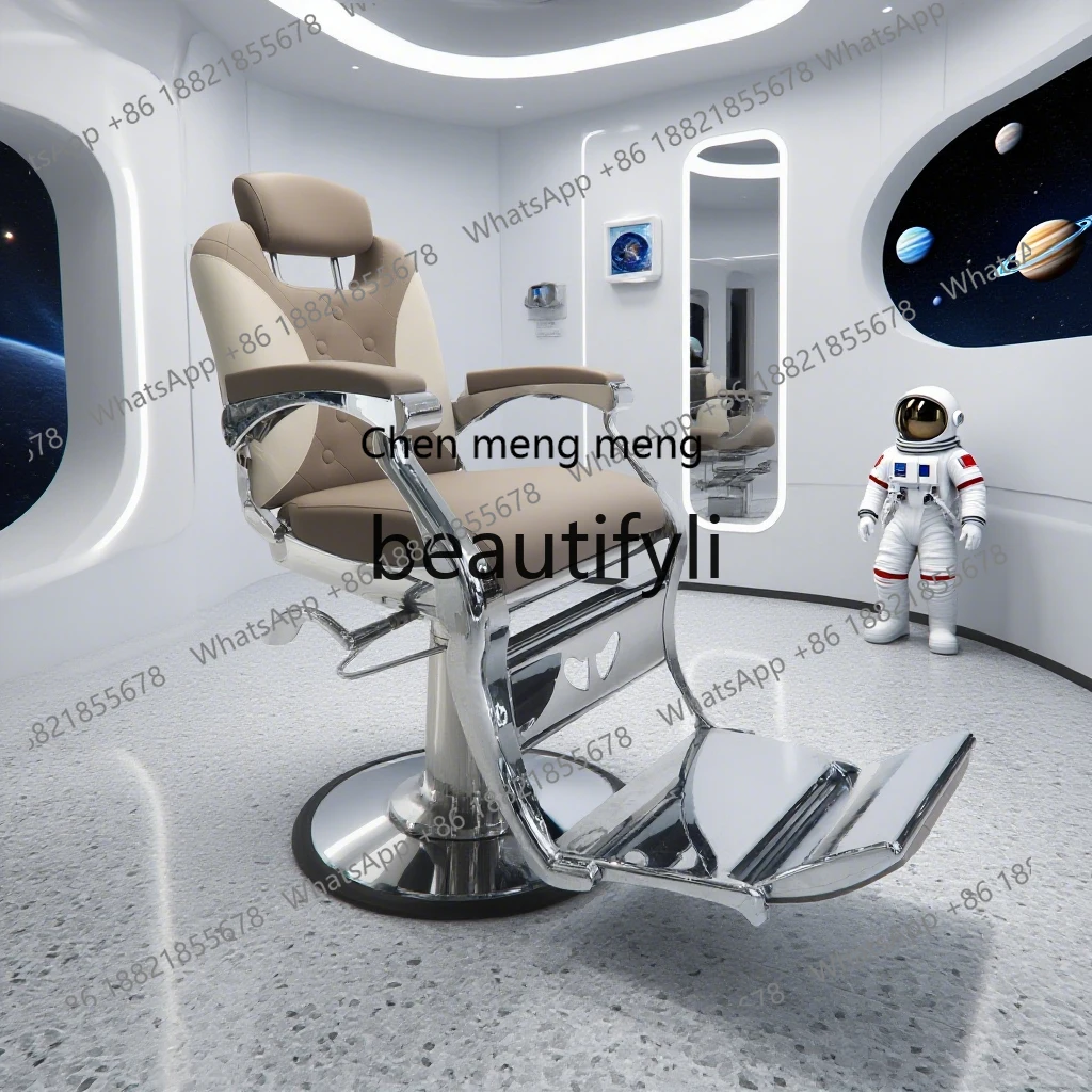 X New Oil Head Chair for Hair Salons, Reclining Haircut Chair, Shaving, Perming, and Dyeing Hair Seat