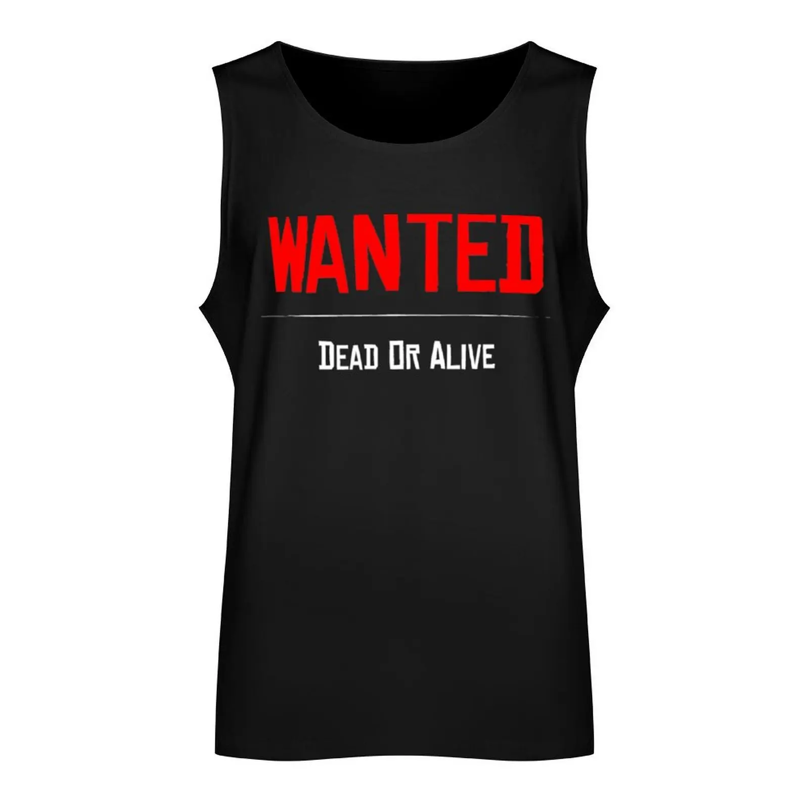 Wanted Dead or Alive Tank Top Men's gym Men sleeveless tee Fitness men clothing Bodybuilding shirt