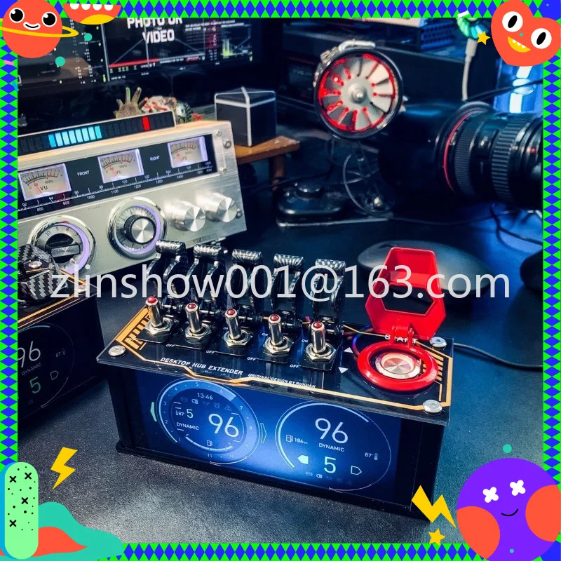USB block hub docking station hub expander, send friends atmosphere light, computer wireless boot
