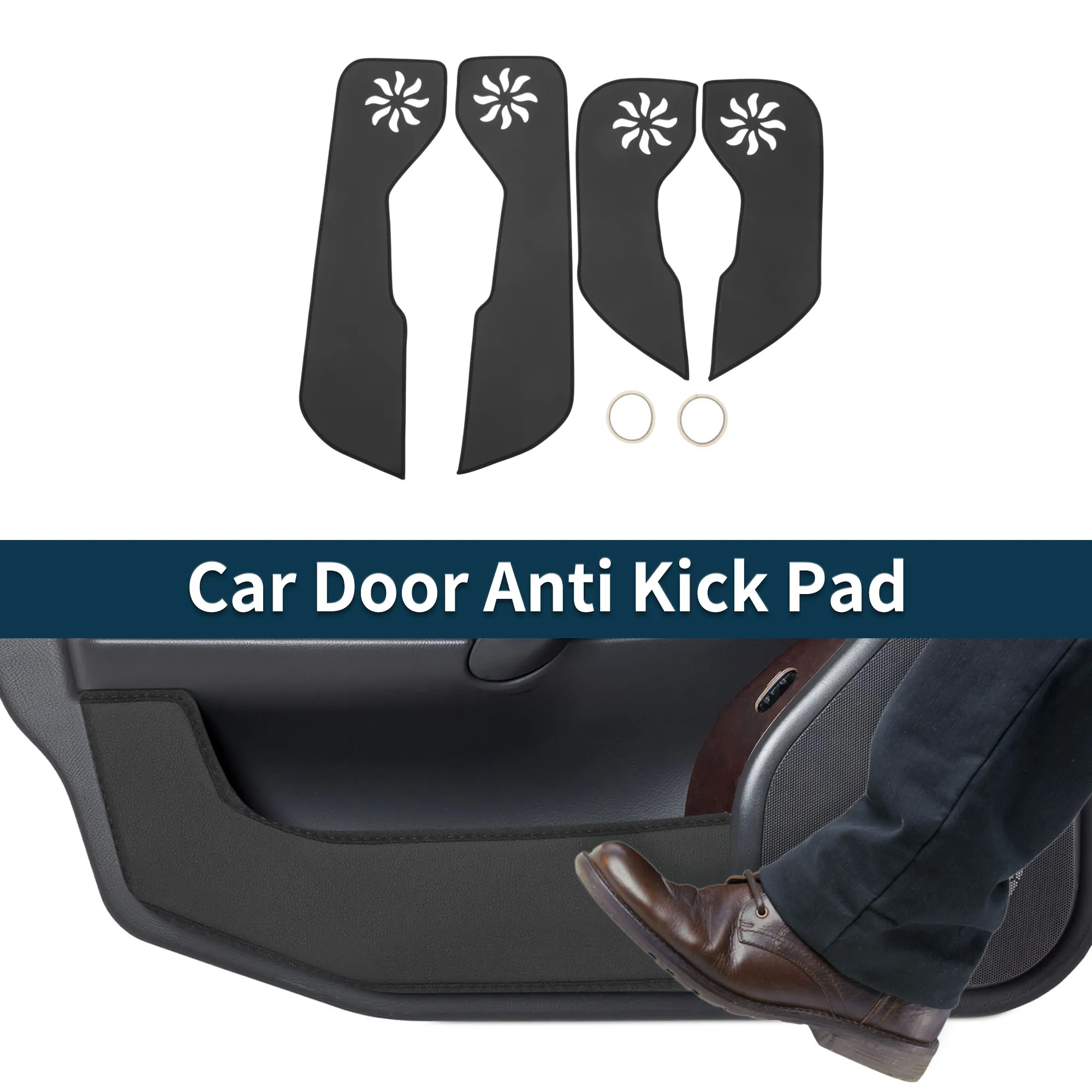 

UXCELL Car Door Anti Kick Pad Sticker Protector for Nissan Rogue 2022-2025 Black 1 Set