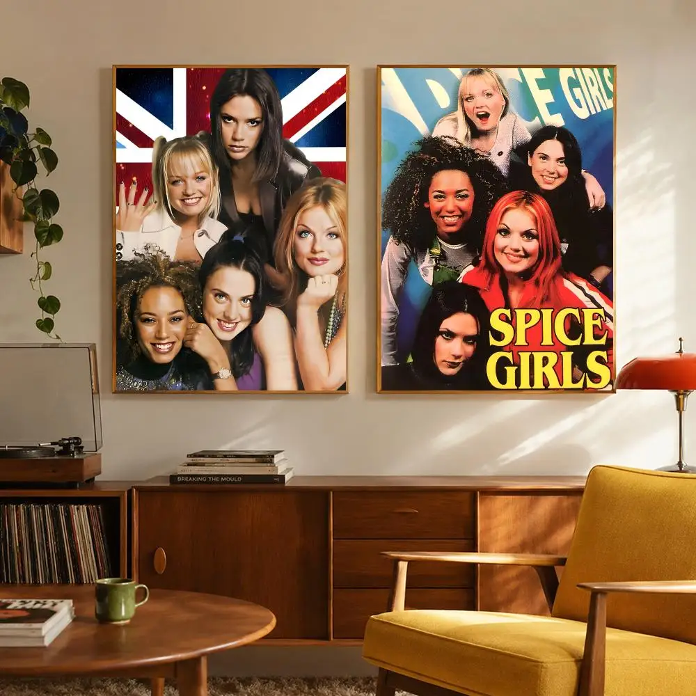 Iconic S-Spice Girls Poster Digital Solvent Print Waterproof PP Fade-Resistant Wall Art Room Decor Gift