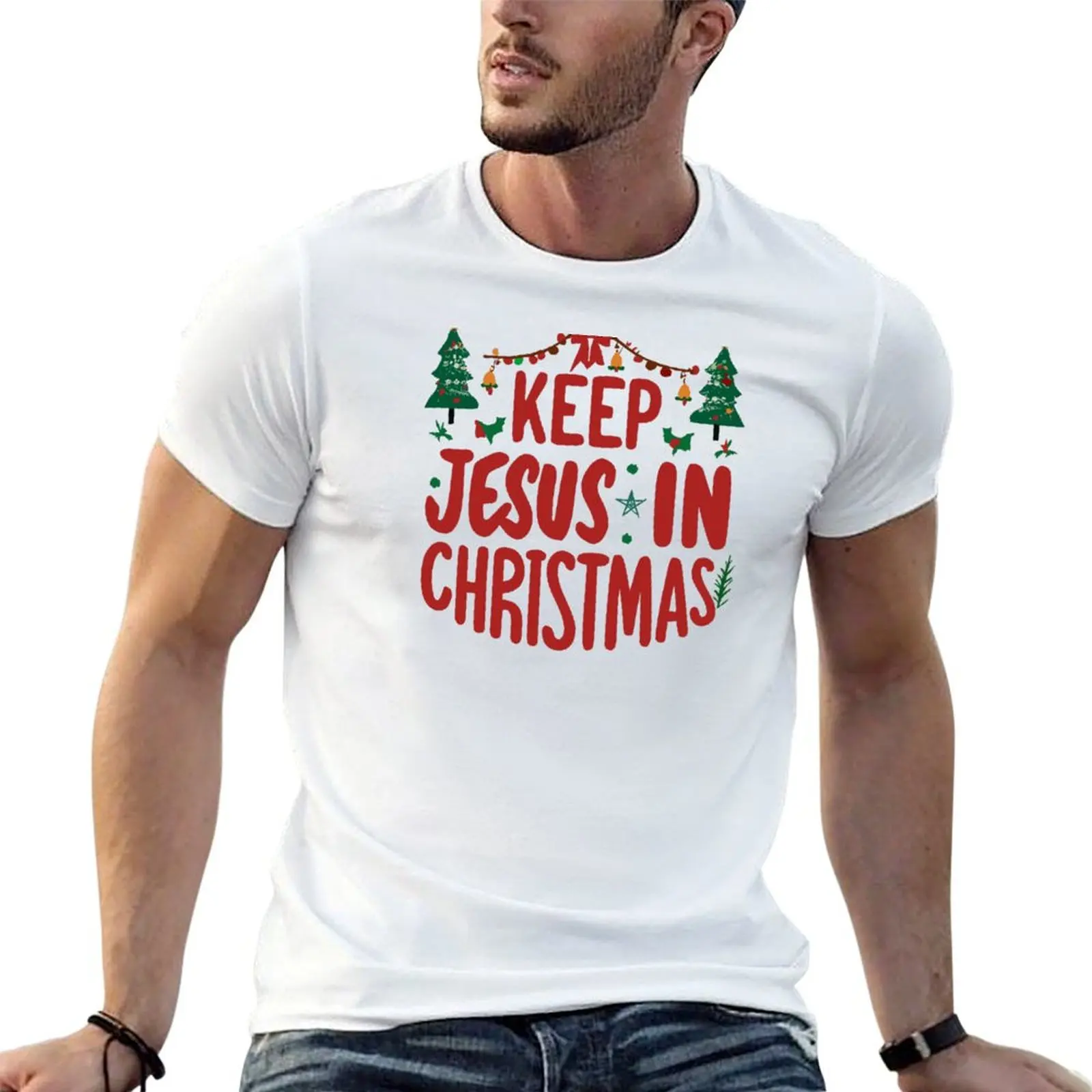 

shirts Tree A t T-Shirt cotton shirt man Of tees Keeping t man Faith graphic In Jesus for Christmas