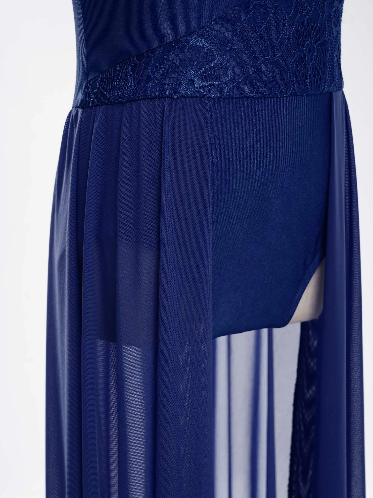 Kinderen Meisjes Lyrische Moderne Dans Jurk Mouwloze Bloemen Kant Turnpakje Jurk Dansfeest Stage Performance Competitie Kostuum