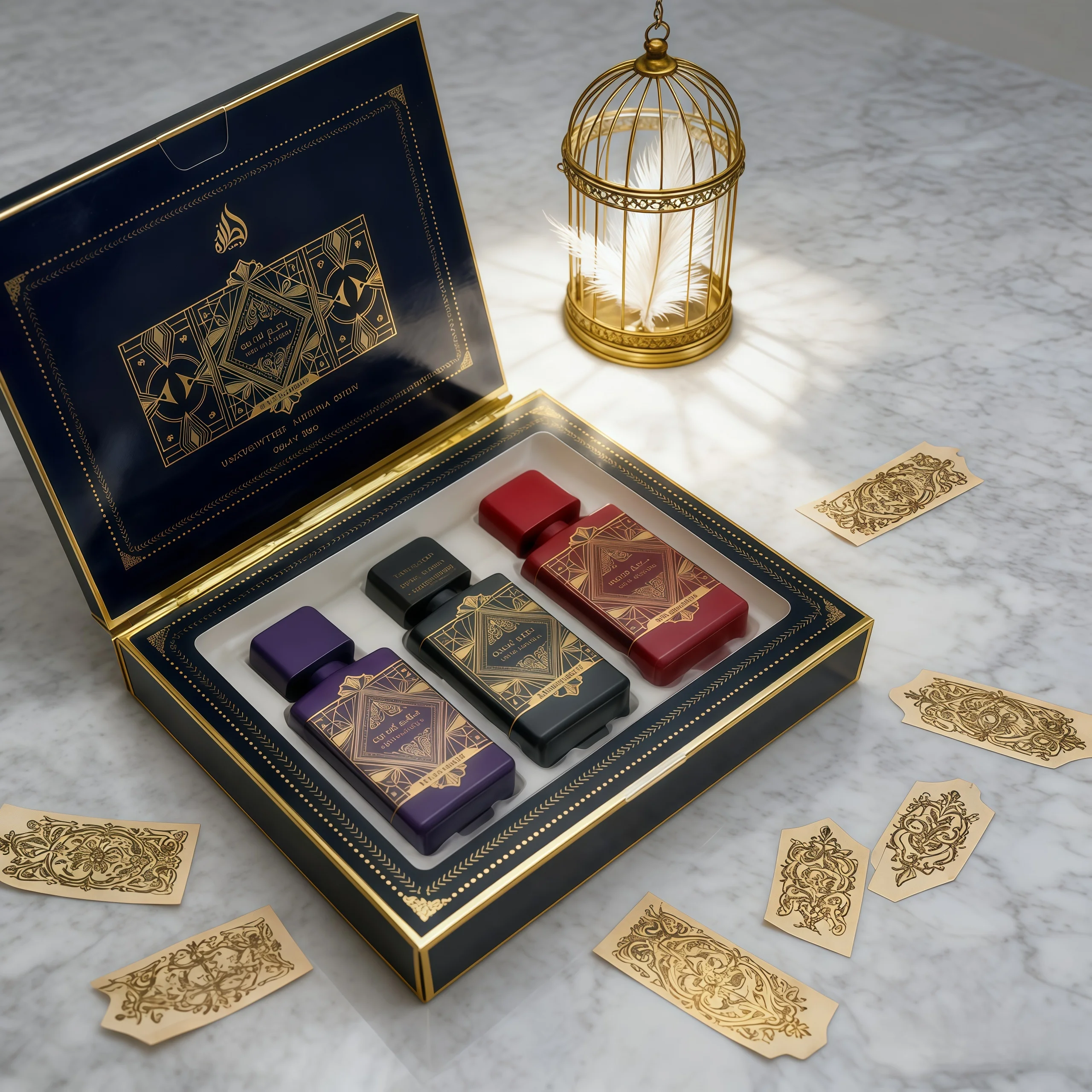 

3-piece 50ml Arabian Perfume Set, Suitable for Both Men and Women. Delicate and Long-lasting Fragrance. Perfect for A Date Gift.