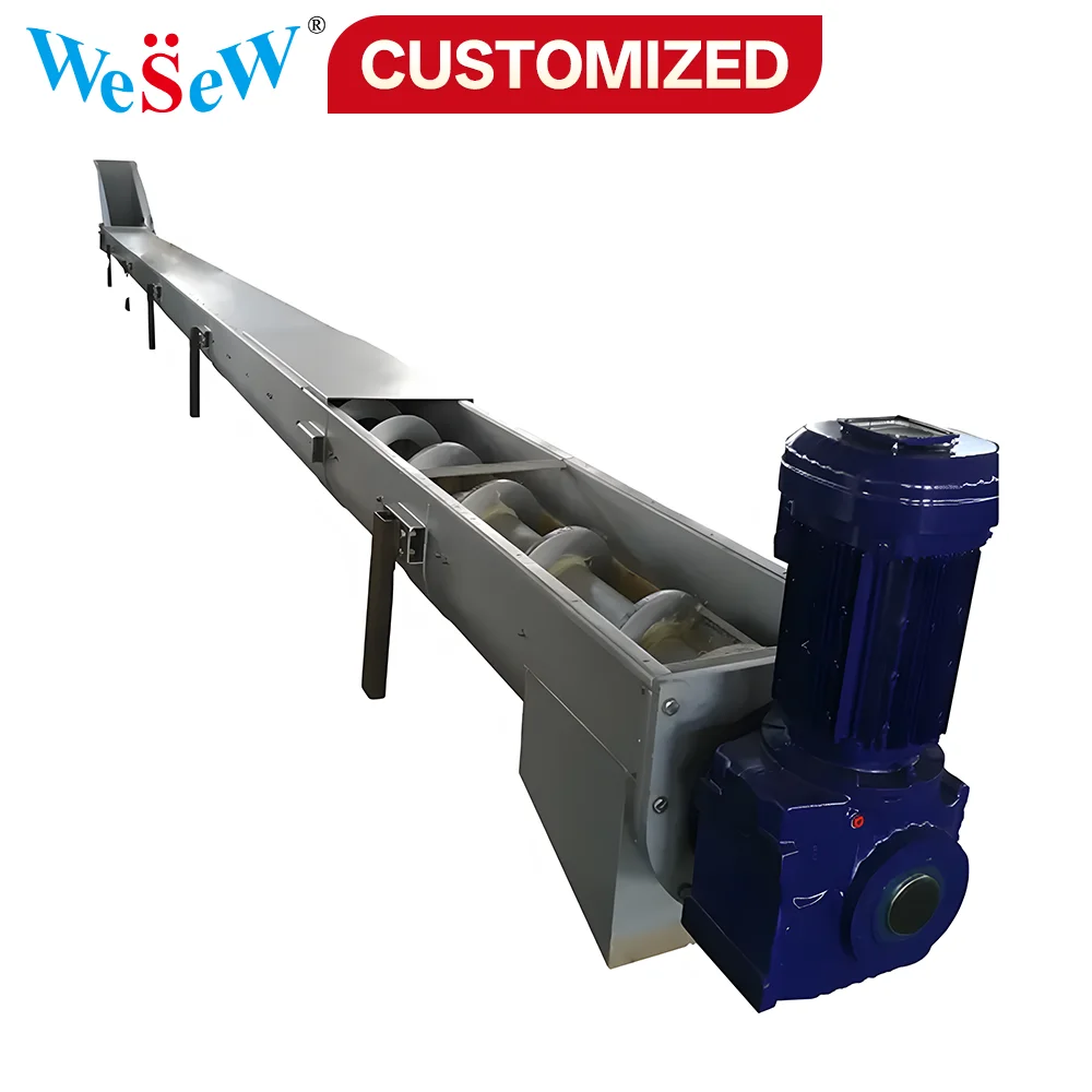 Stainless Steel Shaftless Screw Conveyor with 1-Year Warranty for Anti-Entanglement and Sealed Operation in Water Treatment