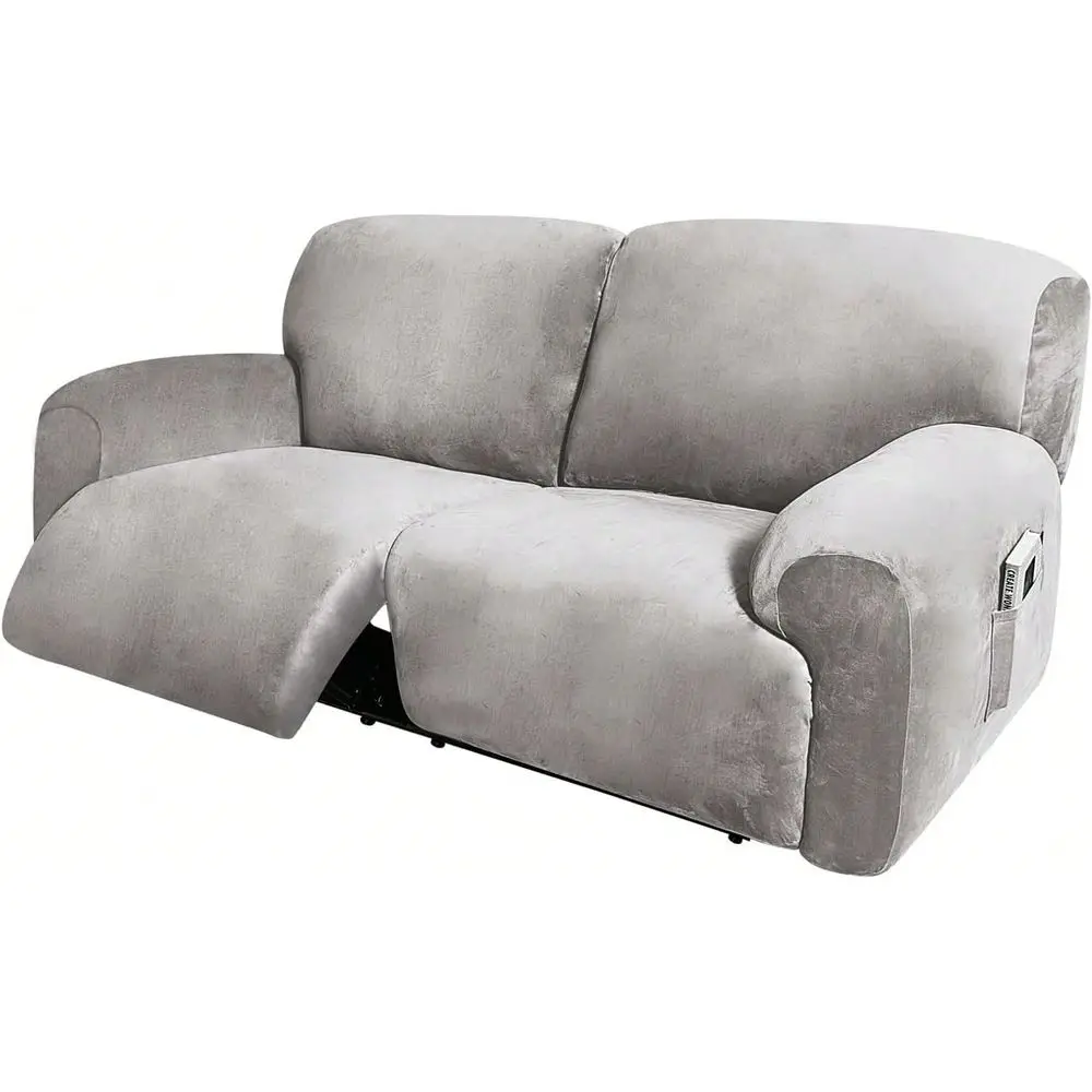 

Wide 75 100 , Reclining 2 Seater Sofa, Extra Wide Reclining Love Seat Slipcover, 6Piece Velvet Stretch, Reclining Sofa Covers,