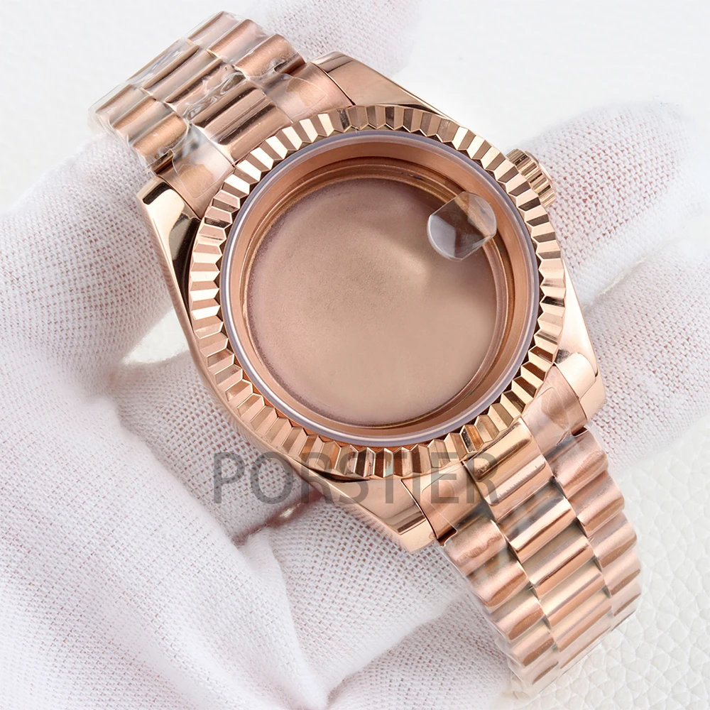 

36mm/39mm Watch Case 316L Stainless Steel Waterproof for Seiko NH35 NH36 Movement 28.5mm Dial Datejust Presidential Bracelet