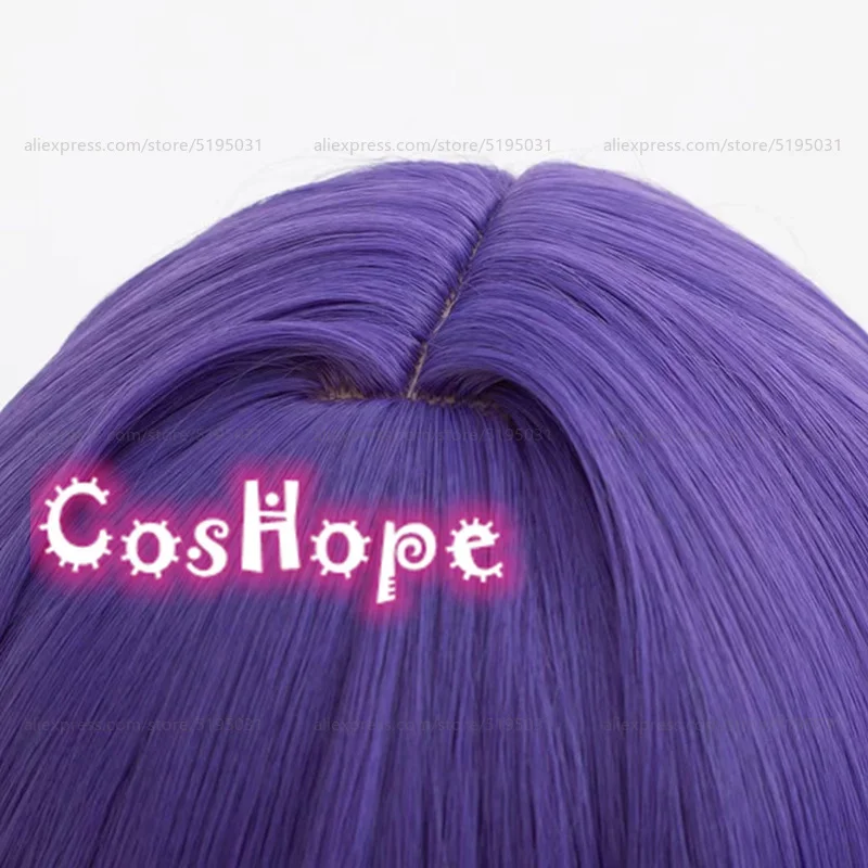 Парик для косплея Pela, длинный прямой парик 66 см, фиолетовый парик, косплей, аниме, парики для косплея, термостойкие синтетические парики