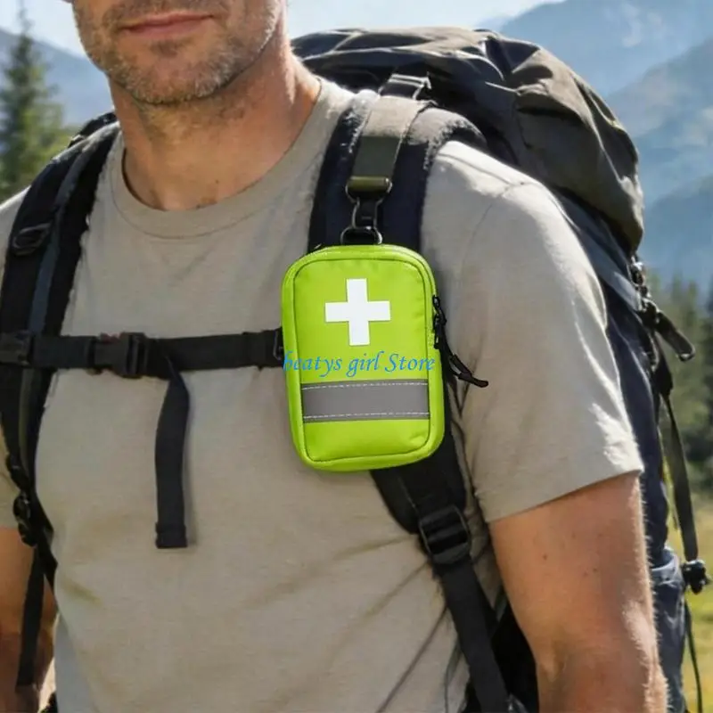 C7AB Essential Emergency Pack with Reflective Design & Secure Attachment First Aid Case Tool for Outdoor Enthusiasts