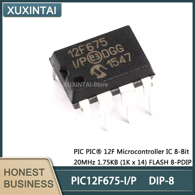 10Pcs/Lot New Original PIC12F675T-I/SN  PIC12F675-I/P  PIC12F675T PIC series Microcontroller IC 8-Bit 20MHz 1.75KB  FLASH 8-SOIC