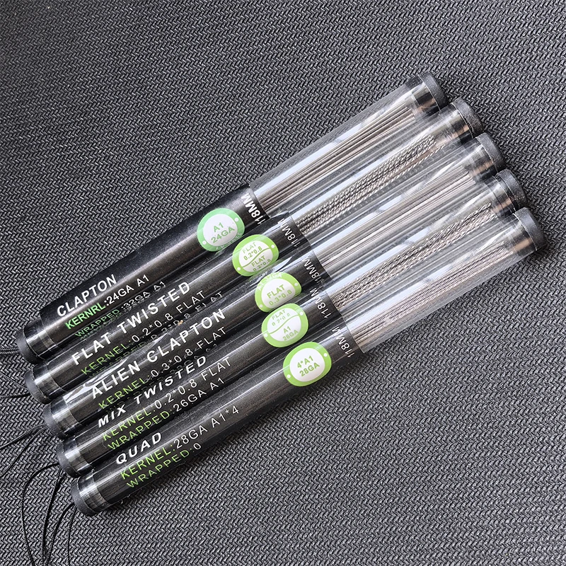 10pcs/lot Heating Wire for 10cm Alien Clapton QUAD MIX Flat twisted 24GA 26GA 28GA A1 Material DIY hand Tool coil