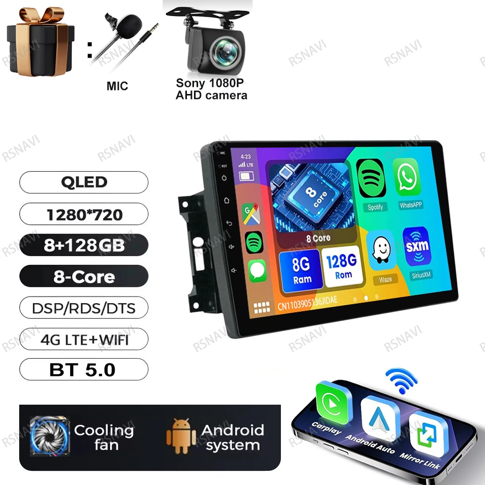 Android 15 Autoradio Voor Jeep Wrangler 3 JK 2007-2018 Head Unit Draadloze Carplay Auto GPS QLED DVD multimedia Navigatie BT