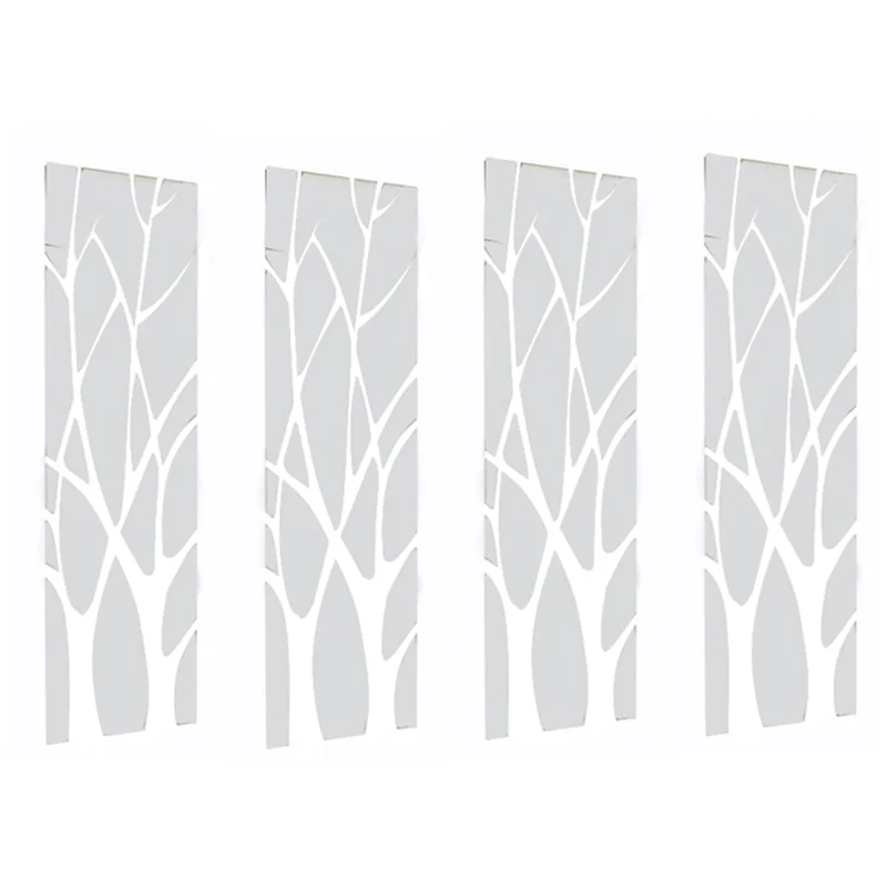 

CQMF-4X 3D Acrylic Tree Mirror Wall Sticker Removable DIY Art Decal Home Decor Mural 100X28CM