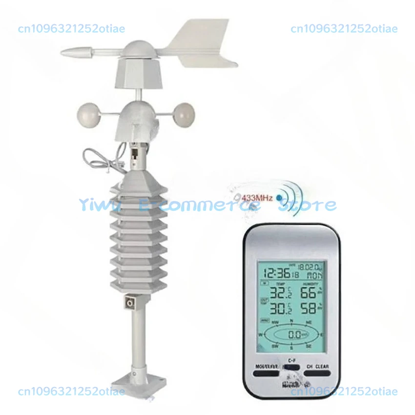 Professional Wireless Weather Station Anemometer Out Wind Speed Direction Sensor Digital Wind Chill Temperature Humidity Meter